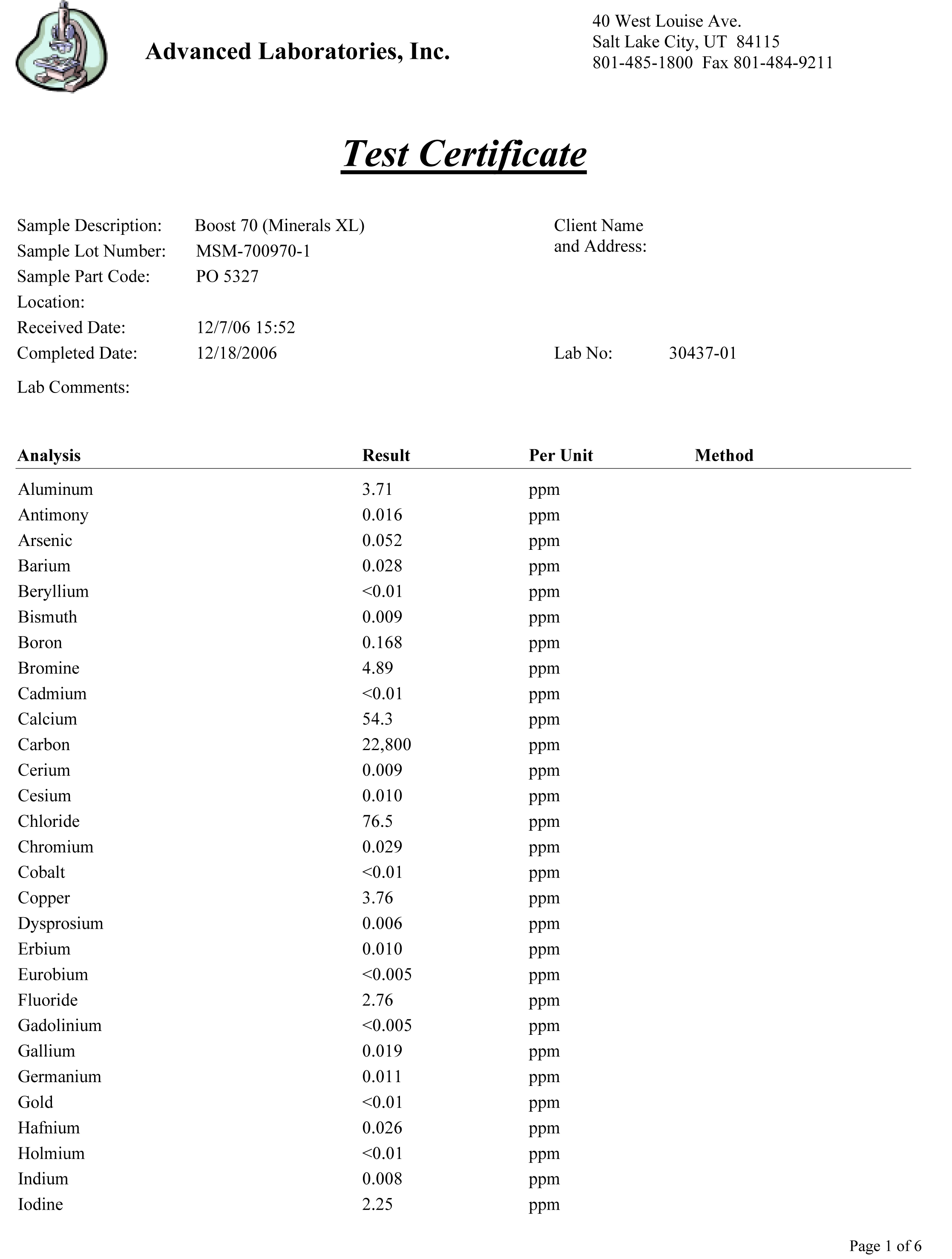 XL Analysis